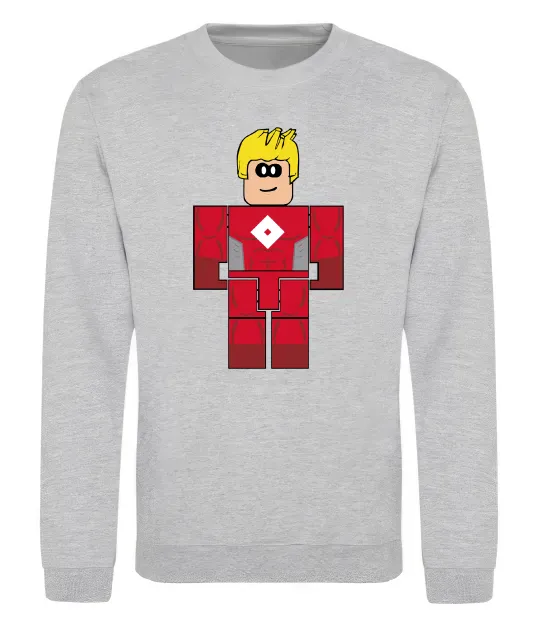 Свитшот Captain Roblox Серый меланж фото