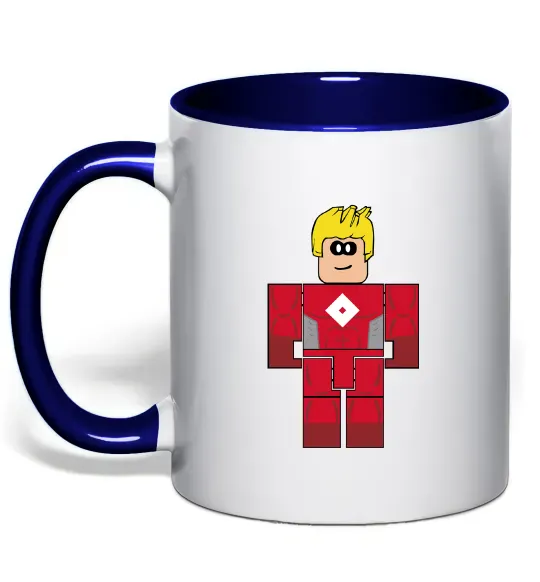 Чашка з кольоровою ручкою Captain Roblox Глибокий темно-синій фото