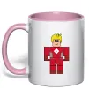 Чашка з кольоровою ручкою Captain Roblox Ніжно рожевий фото