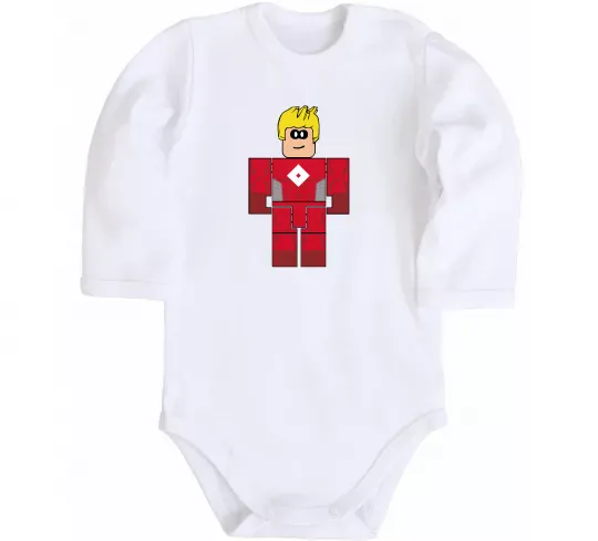 Дитячий бодік Captain Roblox Білий фото