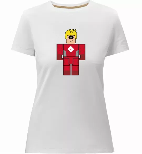 Жіноча преміум футболка Captain Roblox Білий фото