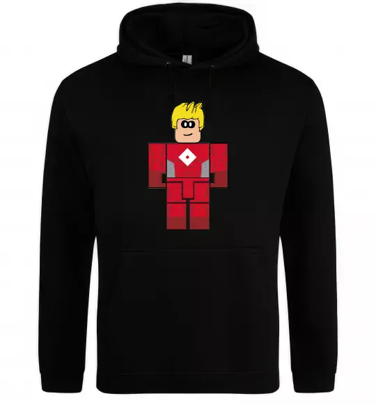 Мужская толстовка (худи) Captain Roblox Черный фото
