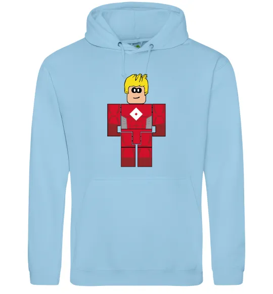 Мужская толстовка (худи) Captain Roblox Голубой фото