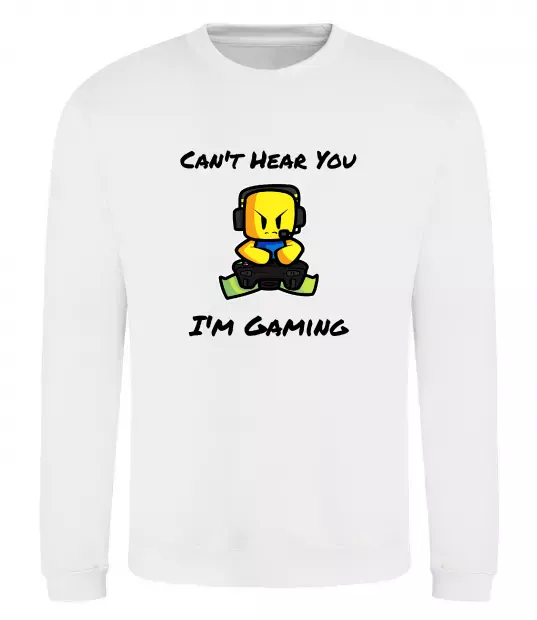 Свитшот Can`t hear you Белый фото