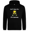 Чоловіча толстовка (худі) Can`t hear you Чорний фото