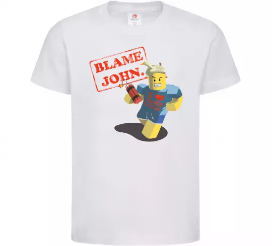 Дитяча футболка Blame John Білий фото