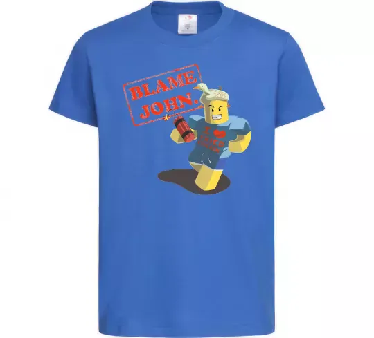 Дитяча футболка Blame John Яскраво-синій фото