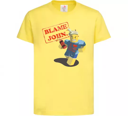 Дитяча футболка Blame John Лимонний фото