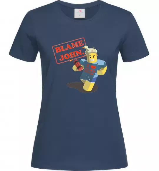 Жіноча футболка Blame John Темно-синій фото