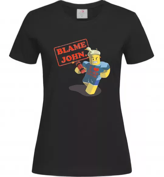 Жіноча футболка Blame John Чорний фото