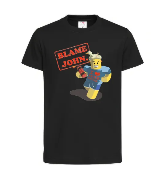 Детская футболка Blame John Черный фото