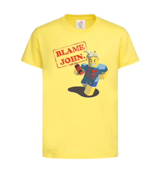 Детская футболка Blame John Лимонный фото