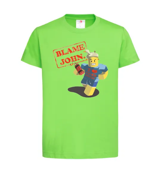 Детская футболка Blame John Лаймовый фото