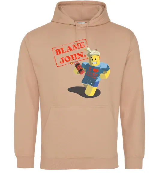 Женская толстовка (худи) Blame John Песочный фото