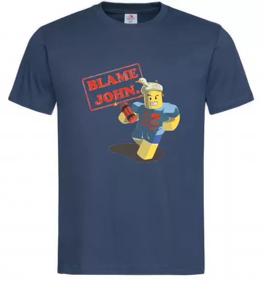 Мужская футболка Blame John Темно-синий фото