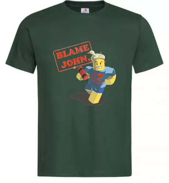 Мужская футболка Blame John Темно-зеленый фото