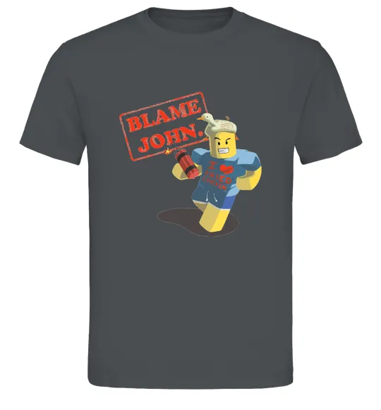Мужская футболка Blame John Графит фото