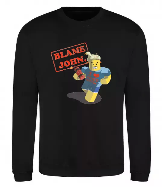 Свитшот Blame John Черный фото