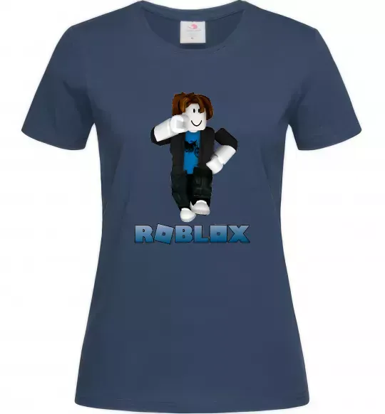 Женская футболка Bacon Hair Roblox Темно-синий фото