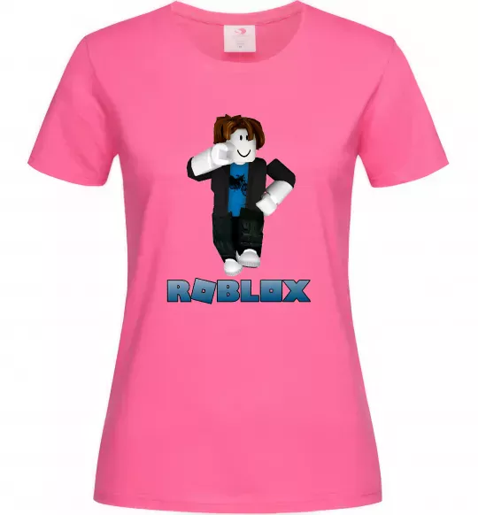 Женская футболка Bacon Hair Roblox Ярко-розовый фото
