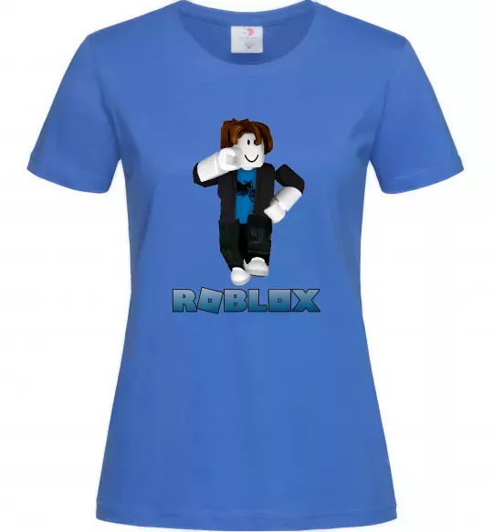 Женская футболка Bacon Hair Roblox Ярко-синий фото