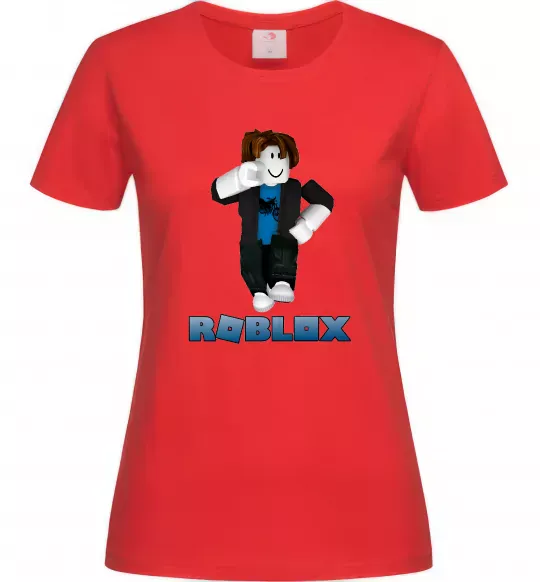 Женская футболка Bacon Hair Roblox Красный фото