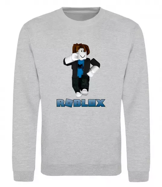 Свитшот Bacon Hair Roblox Серый меланж фото