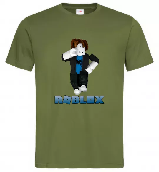 Мужская футболка Bacon Hair Roblox Оливковый фото