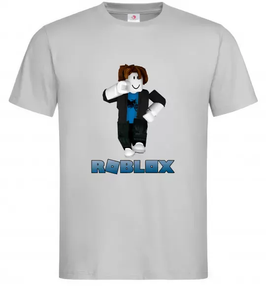 Мужская футболка Bacon Hair Roblox Серый фото
