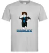 Мужская футболка Bacon Hair Roblox Серый фото