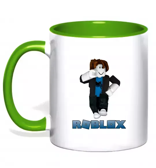 Чашка с цветной ручкой Bacon Hair Roblox Зеленый фото