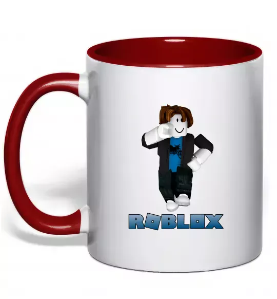 Чашка с цветной ручкой Bacon Hair Roblox Красный фото