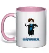 Чашка с цветной ручкой Bacon Hair Roblox Нежно розовый фото