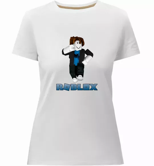 Жіноча преміум футболка Bacon Hair Roblox Білий фото