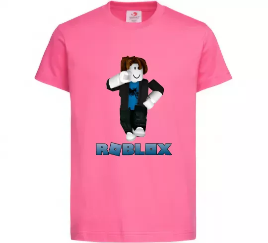Детская футболка Bacon Hair Roblox Ярко-розовый фото