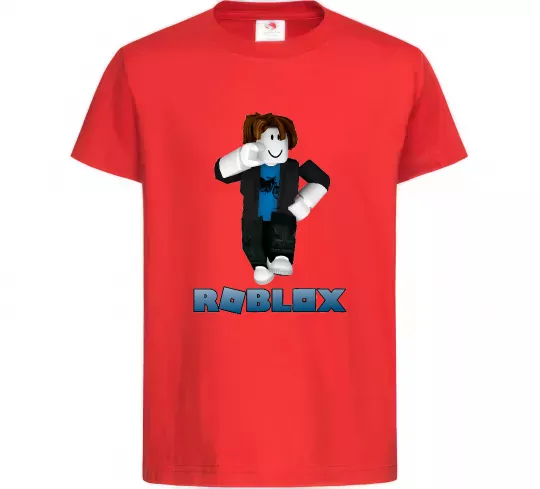 Детская футболка Bacon Hair Roblox Красный фото