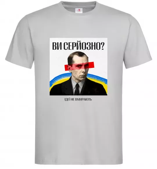 Чоловіча футболка Ви серйозно? Сірий фото