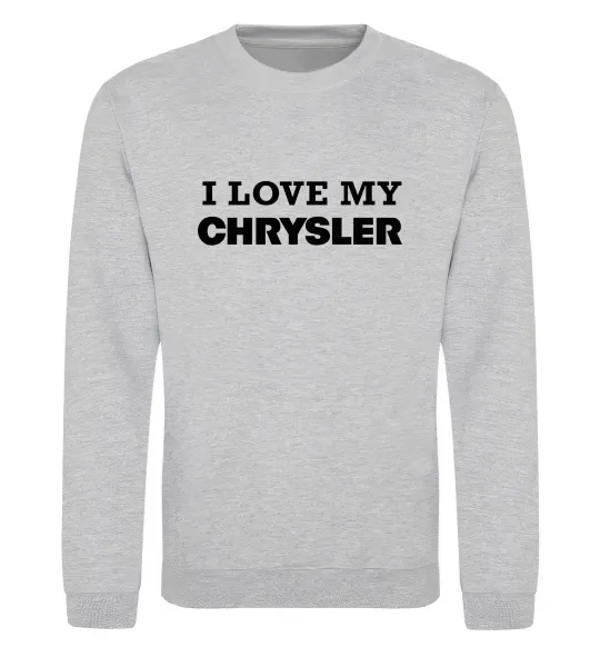 Свитшот I love my Chrysler Серый меланж фото