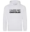 Мужская толстовка (худи) I love my Chrysler Серый меланж фото