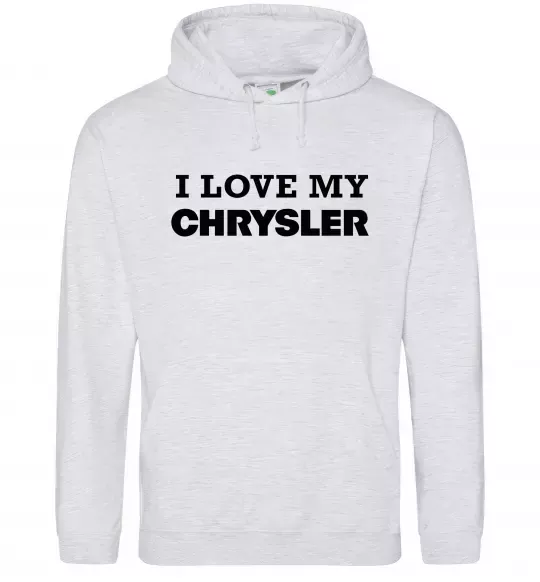 Жіноча толстовка (худі) I love my Chrysler Сірий меланж фото