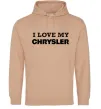 Жіноча толстовка (худі) I love my Chrysler Пісочний фото