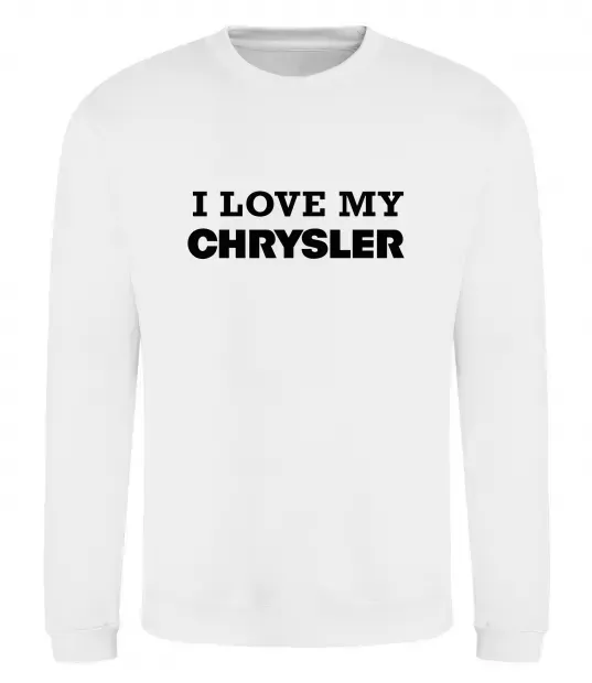 Свитшот I love my Chrysler Белый фото