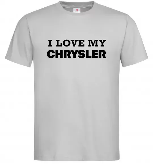 Чоловіча футболка I love my Chrysler Сірий фото