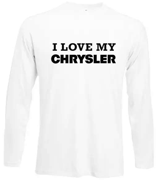 Лонгслив I love my Chrysler Белый фото