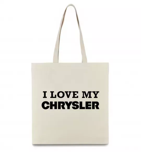 Еко-сумка I love my Chrysler Бежевий фото
