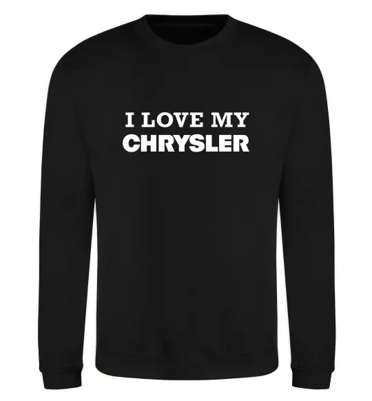 Свитшот I love my Chrysler Черный фото