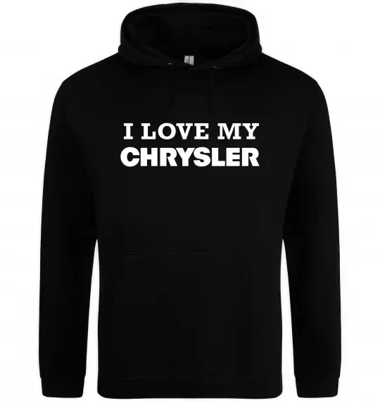 Мужская толстовка (худи) I love my Chrysler Черный фото