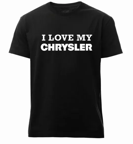 Чоловіча преміум футболка I love my Chrysler Чорний фото