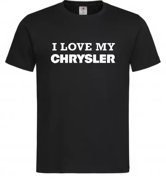 Чоловіча футболка I love my Chrysler Чорний фото