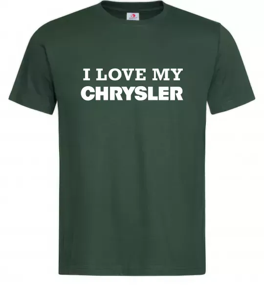 Чоловіча футболка I love my Chrysler Темно-зелений фото